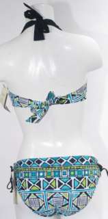   Teal Love Triangle Under Wire Bikini Swimsuit 32D 34D S M NWT $124 NEW