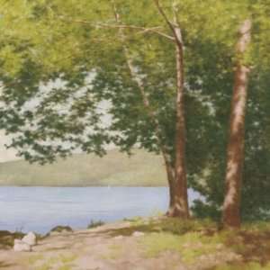  John Folchi: 32W by 32H : Lake View, 2002 CANVAS Edge #1 