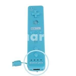   Controller with Built in Motion Plus for Wii Light Blue: Video Games