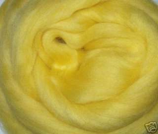Soft Merino Wool Roving, Bright Yellow,spin/felt/dreads  