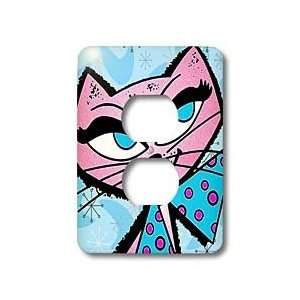   Cat   Light Switch Covers   2 plug outlet cover