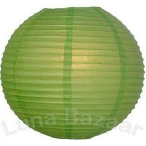    Grass Green 14 Inch No Frills Paper Lanterns