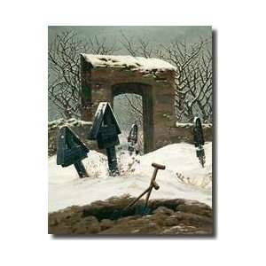 Cemetery In The Snow 1826 Giclee Print
