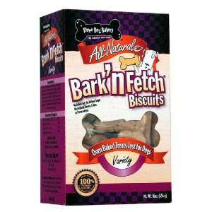  Three Dog Bakery Bark N Fetch Biscuits   Variety 16 oz 