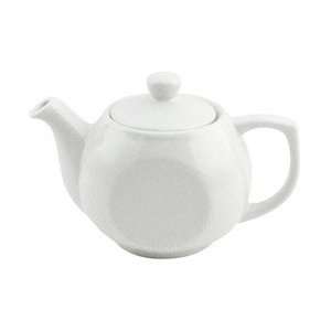  14 Ounce White Porcel Teapot w/Lid (07 1267) Kitchen 