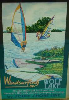 SOUTH SHORE LINE Windsurfing Wolf Lake Framed Print  