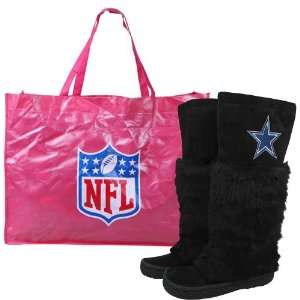   Dallas Cowboys Ladies Black Devotee Knee High Boots: Sports & Outdoors