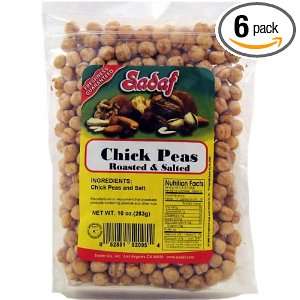 Sadaf Chick Peas Roasted and Salted, 12 Ounce (Pack of 6):  