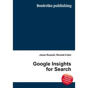  Google Insights for Search Ronald Cohn Jesse Russell 