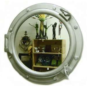 Silver Finish 20 Resin Porthole Mirror Nautical Tropical Home Decor 