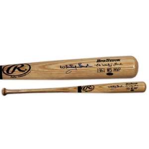  Whitey Ford Autographed Big Stick Bat: Sports & Outdoors
