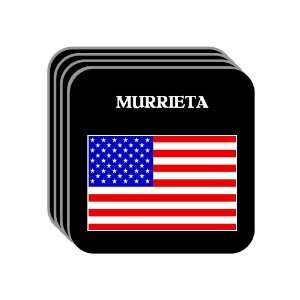 US Flag   Murrieta, California (CA) Set of 4 Mini Mousepad Coasters