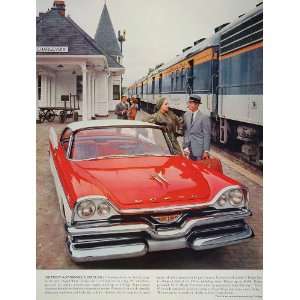 1957 Ad Dodge Swept Wing Car Charlevoix Train Depot MI   Original 