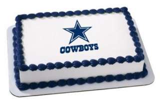 NFL Dallas Cowboys ~ Edible Image Icing Cake, Cupcake Topper ~ LOOK 