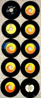 LOT vintage 10 BEATLES 45 RPM RECORDS  