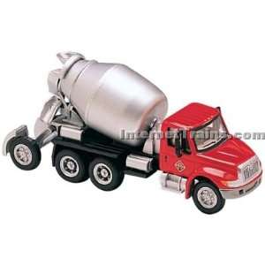   4300 4 Axle Cement Mixer Truck   Red/Silver: Toys & Games