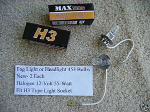 Fog / Spot Light or Headlight #453 H3 Halogen Bulbs (2)  