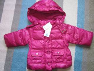NWT Baby Gap Warmest Down Puffer Coat Jacket Toddler Girls 6 12 Months 