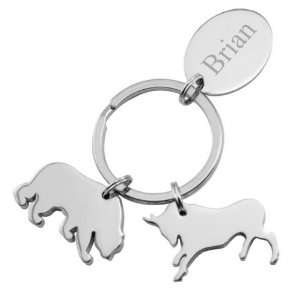  Personalized Bull and Bear Keychain: Everything Else
