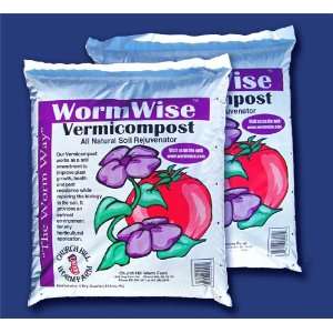  Wormwise Vermicompost (Worm Castings) Two 1 Gallon Bags 