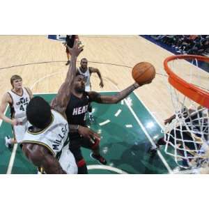 Miami Heat v Utah Jazz LeBron James and Paul Millsap Photographic 