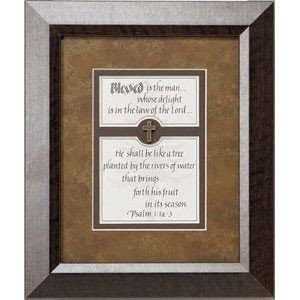  Framed Christian Art Blessed is the man: Home & Kitchen