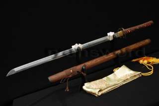 JAPANESE FOLDED STEEL SAMURAI SWORD HuaLee SAYA NINJA Dragon Musashi 