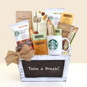  Starbucks Break Time Gourmet Coffee & Tazo Tea Gift Basket 