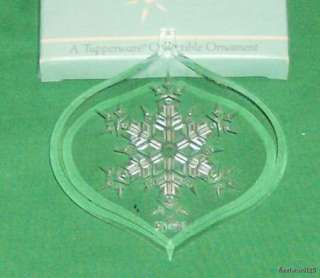 1986 Tupperware Snowflake Christmas Ornament w/ Box  
