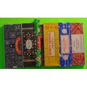  Collection of Nag Champa Incense 100 Gram Boxes   Satya 