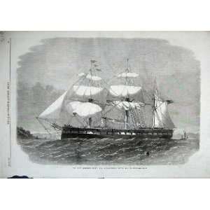   Iron Clad Fleet Ship 1863 Steam Frigate Royal Oak Guns