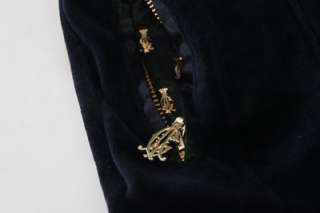 NWT Christian Audigier Velour Track Suit Set LOGO Black 100%Auth 