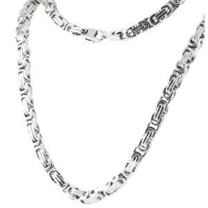    Stainless Steel Necklace with interlaced C Shape Links: Jewelry