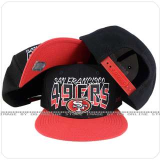   san francisco 49ers black red visor high crown snapback hat cap  