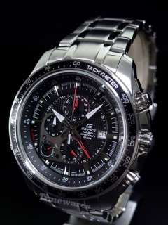 Casio Edifice Black Dial Chronograph 100M Alarm Watch  