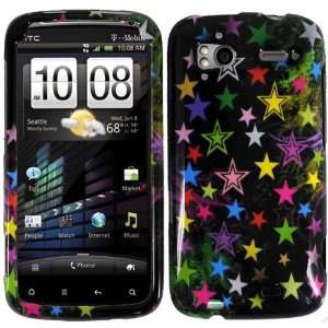  Hard Color Stars Case Cover Faceplate Protector for HTC Sensation 