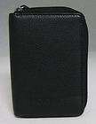 NWT COACH Phone Case Black Leather Zip Around Electronics Case Mens 