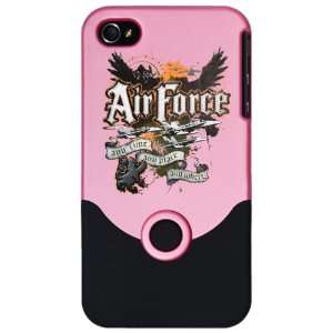 iPhone 4 or 4S Slider Case Pink Air Force US Grunge Any Time Any Place 