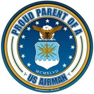  Proud Parent of a U.S. Airman Circle Magnet: Automotive