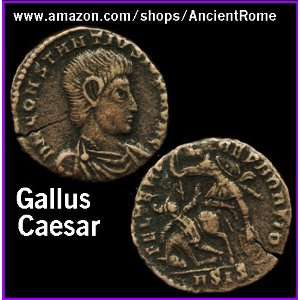  CONSTANTIUS. Roman Soldier Spearing Fallen Horseman. Coin 