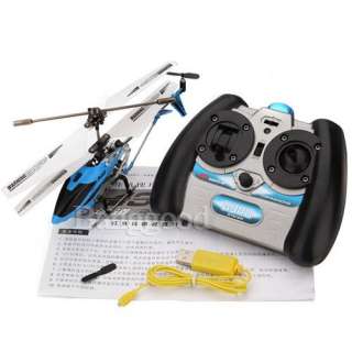 M3 Rechargeable Wireless Control 3.5CH R/C Mini Metal Helicopter Blue 