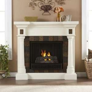  Clark Convertible Slate Gel Fuel Fireplace in Ivory