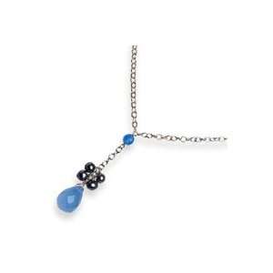   Blue Quartz Crystal Necklace   16 Inch West Coast Jewelry Jewelry