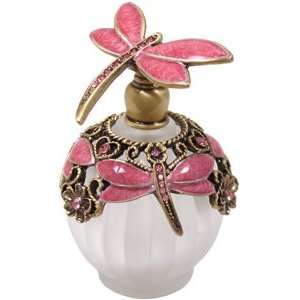 Dragon Fly Perfume Bottle   Pink Stones Beauty