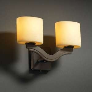 Bend CandleAria Two Light Wall Sconce Shade Option Square with Melted 