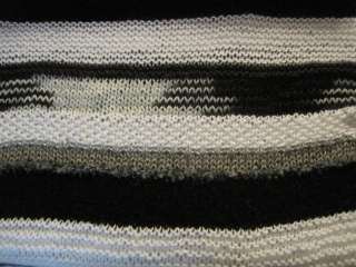 New Handmade Afghan Throw Blanket quilt black & white Soft!  