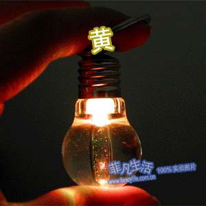 Flashing Color Led Light Mini Bulb Torch Keyring Gift  