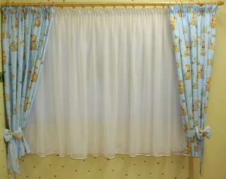 NEW WINDOW CURTAINS FOR CHILDRENS/BABY NURSERY/ROOM COMPLETE WITH TIE 
