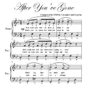   : After Youve Gone Easy Piano Sheet Music: Creamer and Layton: Books
