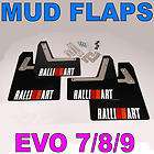 Rally Mudflaps Mitsubishi Evo 7 8 9 Mud flaps Black x 4 items in 